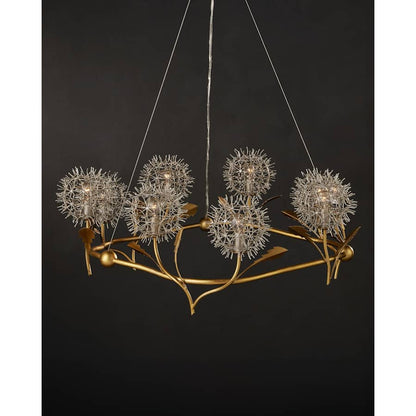 Currey and Company Dandelion 9 Light 39" Wide Ring Chandelier