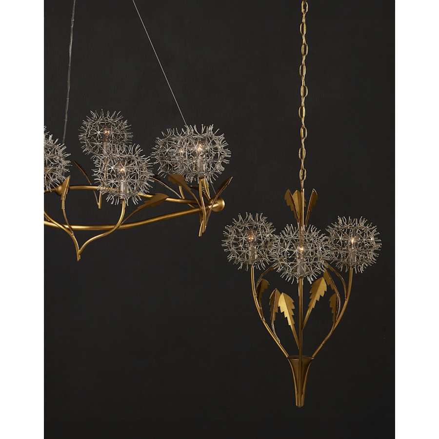 Currey and Company Dandelion 9 Light 39" Wide Ring Chandelier
