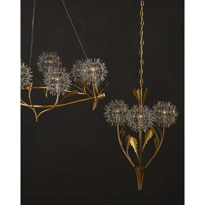 Currey and Company Dandelion 9 Light 39" Wide Ring Chandelier
