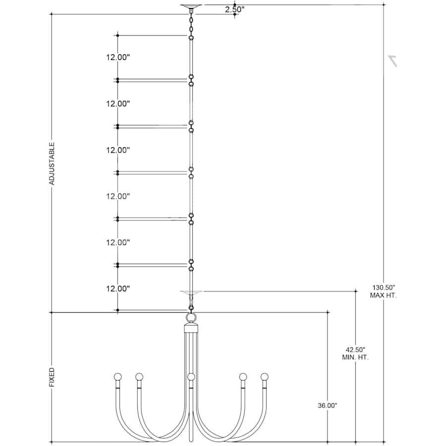 Currey and Company 8 Light 43" Wide Candle Style Chandelier