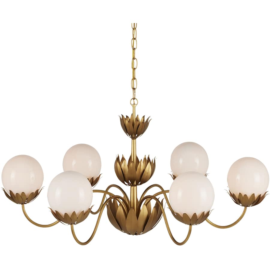 Currey and Company Mirasole 6 Light 37" Wide Chandelier