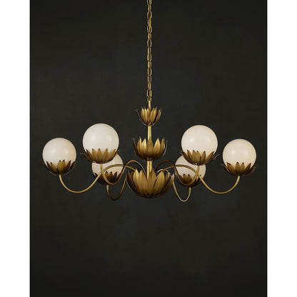 Currey and Company Mirasole 6 Light 37" Wide Chandelier