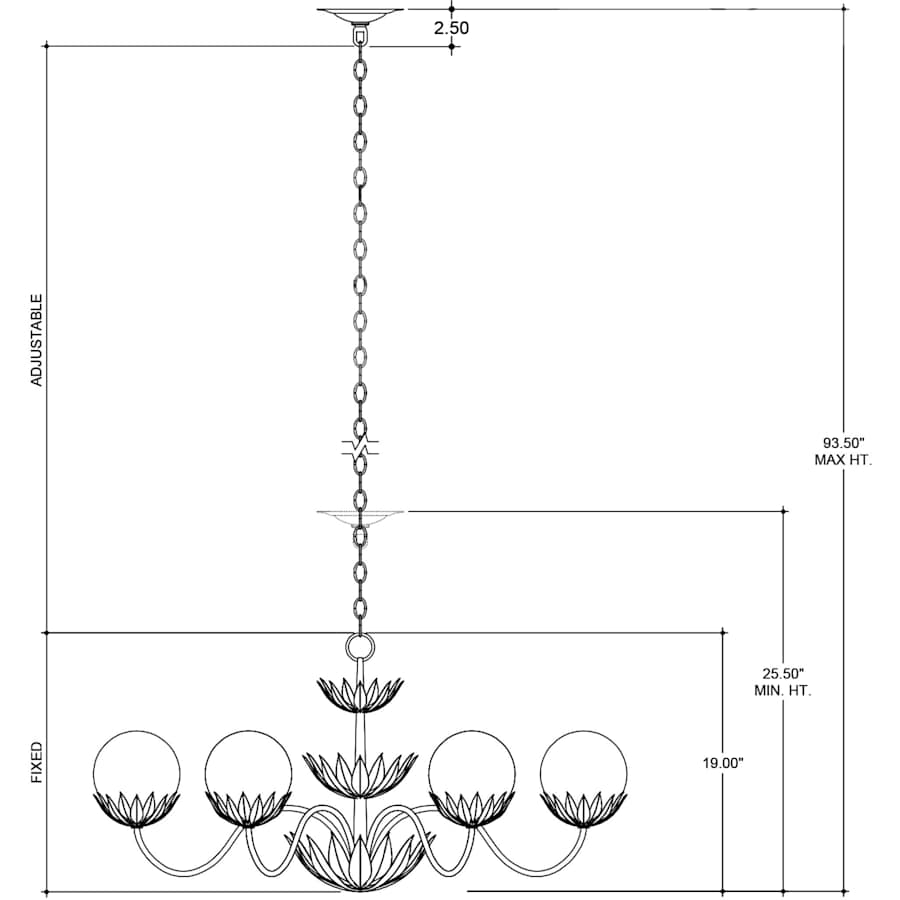 Currey and Company Mirasole 6 Light 37" Wide Chandelier