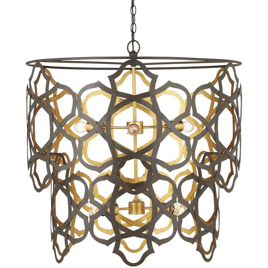Currey and Company Mauresque 6 Light 33" Wide Waterfall Chandelier
