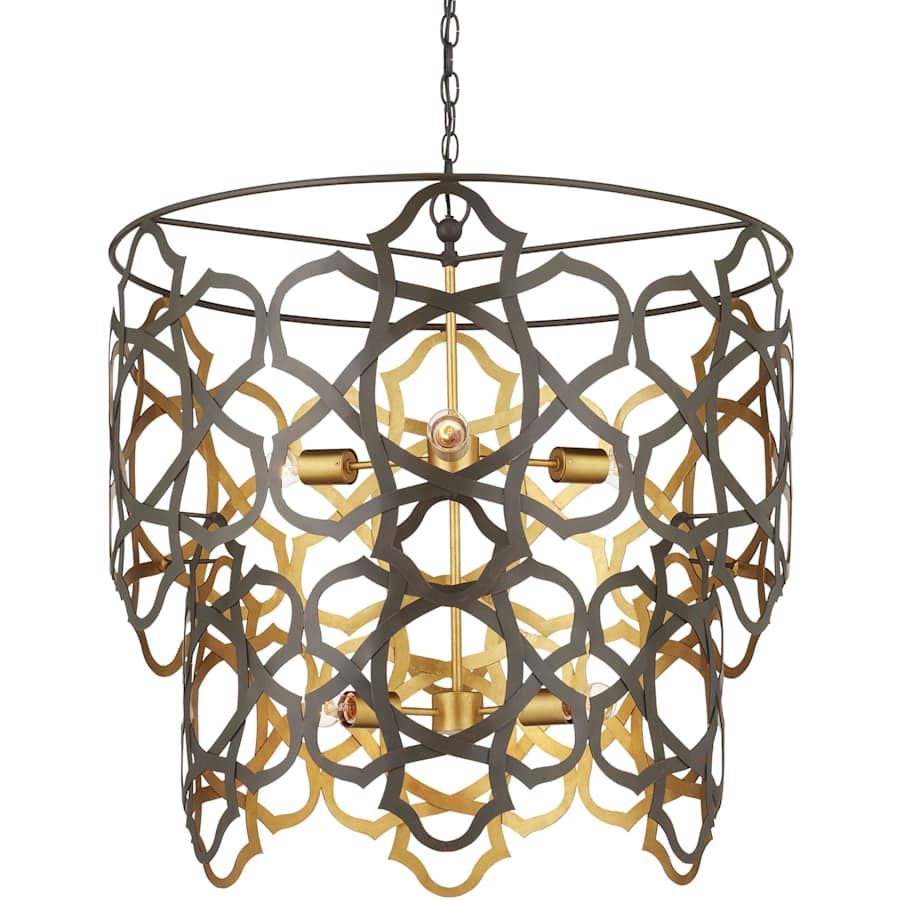 Currey and Company Mauresque 6 Light 33" Wide Waterfall Chandelier