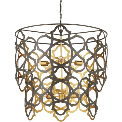 Currey and Company Mauresque 6 Light 33" Wide Waterfall Chandelier