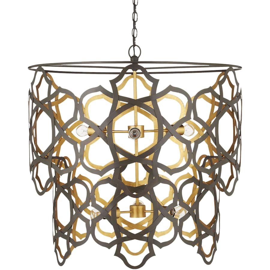 Currey and Company Mauresque 6 Light 33" Wide Waterfall Chandelier