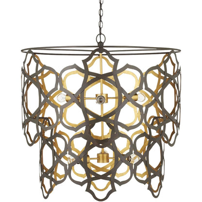Currey and Company Mauresque 6 Light 33" Wide Waterfall Chandelier