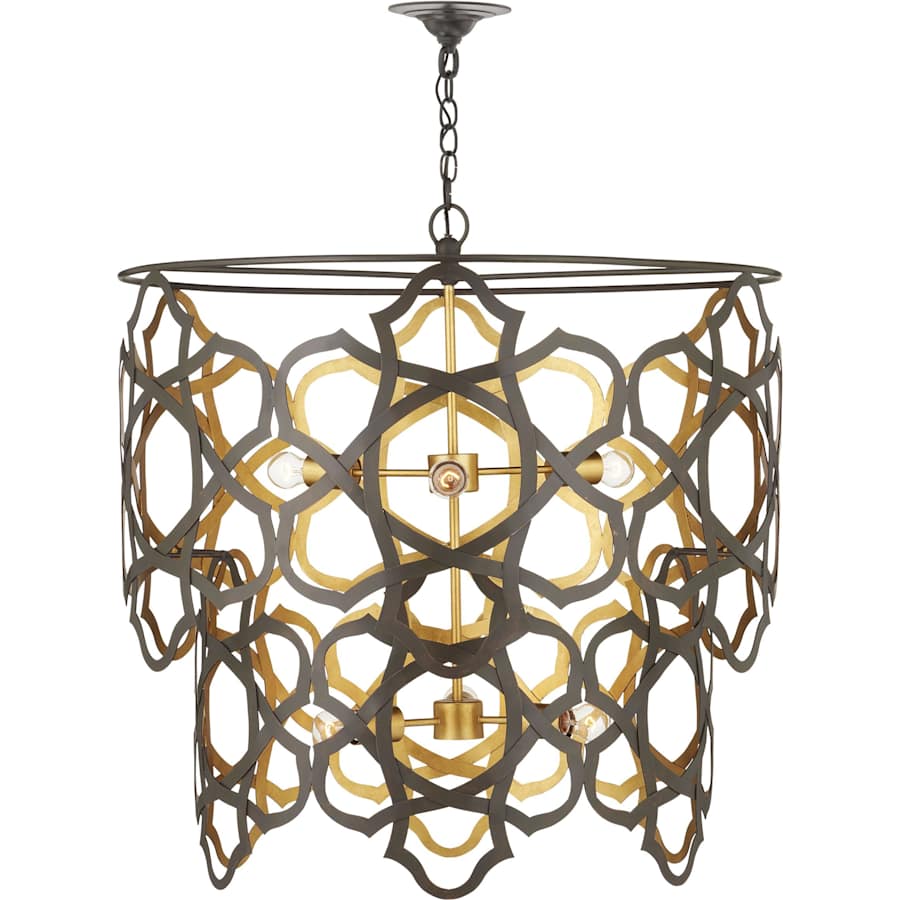 Currey and Company Mauresque 6 Light 33" Wide Waterfall Chandelier