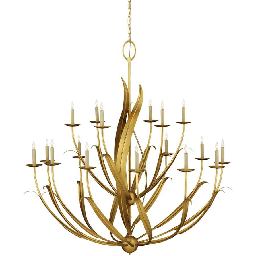 Currey and Company Menefee 18 Light 50" Wide Taper Candle Style Chandelier