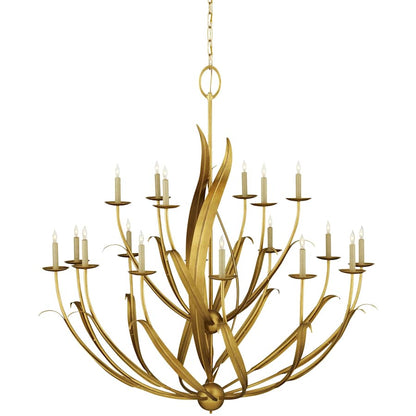 Currey and Company Menefee 18 Light 50" Wide Taper Candle Style Chandelier