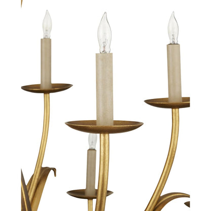Currey and Company Menefee 18 Light 50" Wide Taper Candle Style Chandelier