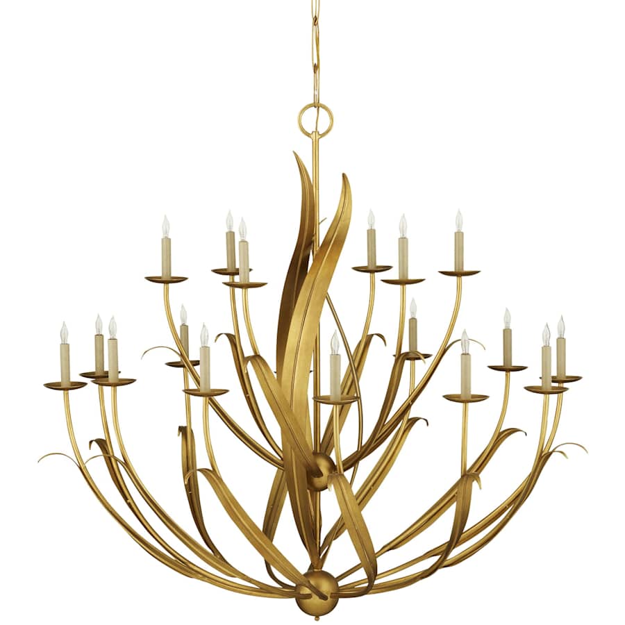 Currey and Company Menefee 18 Light 50" Wide Taper Candle Style Chandelier