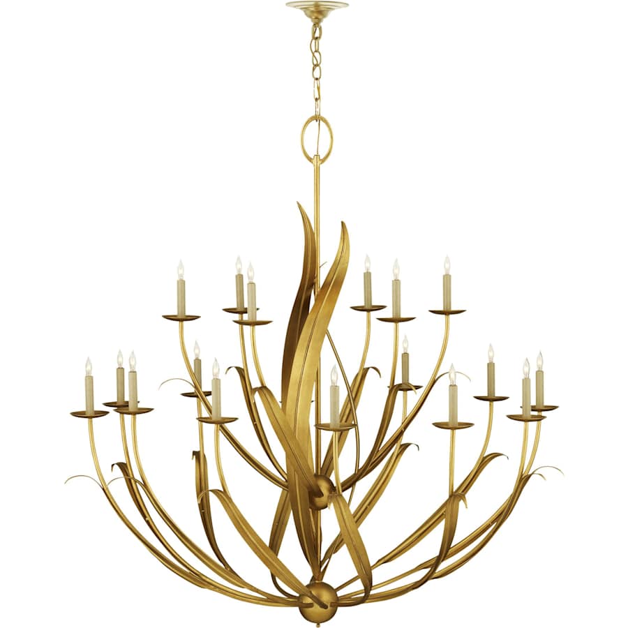 Currey and Company Menefee 18 Light 50" Wide Taper Candle Style Chandelier