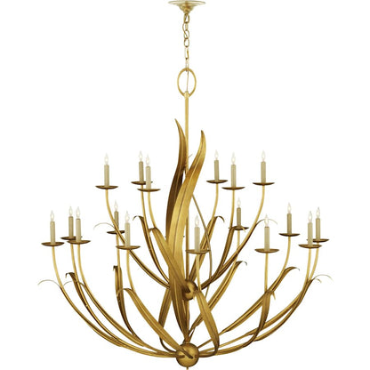 Currey and Company Menefee 18 Light 50" Wide Taper Candle Style Chandelier
