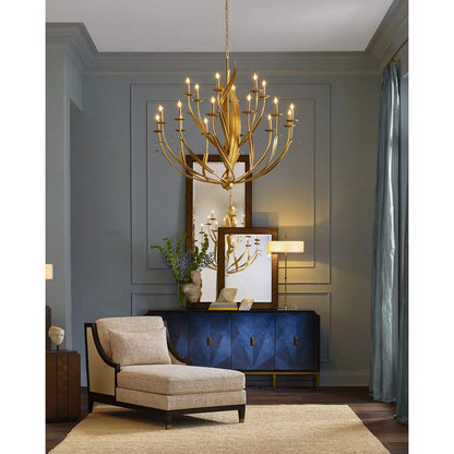 Currey and Company Menefee 18 Light 50" Wide Taper Candle Style Chandelier