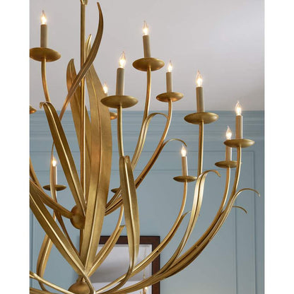 Currey and Company Menefee 18 Light 50" Wide Taper Candle Style Chandelier