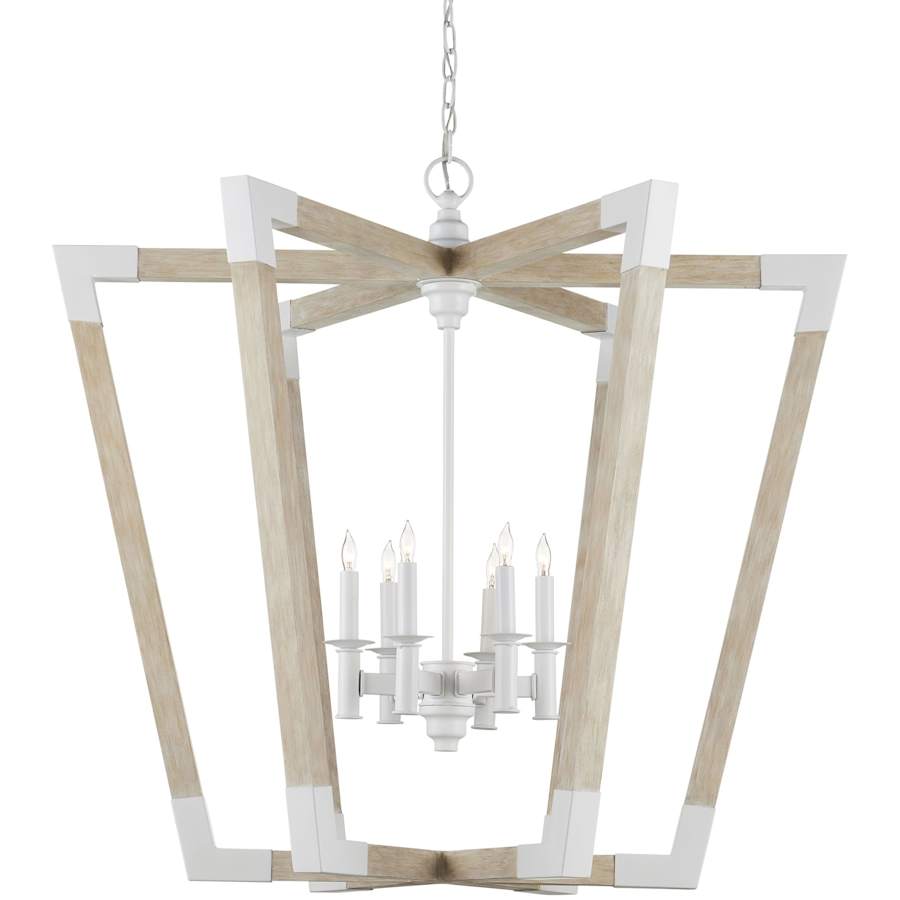Currey and Company Bastian 6 Light 38" Wide Candle Style Chandelier