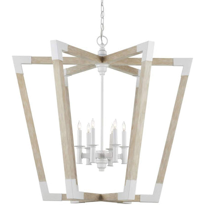 Currey and Company Bastian 6 Light 38" Wide Candle Style Chandelier