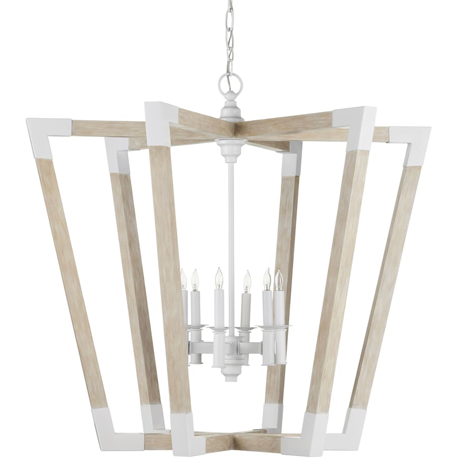 Currey and Company Bastian 6 Light 38" Wide Candle Style Chandelier