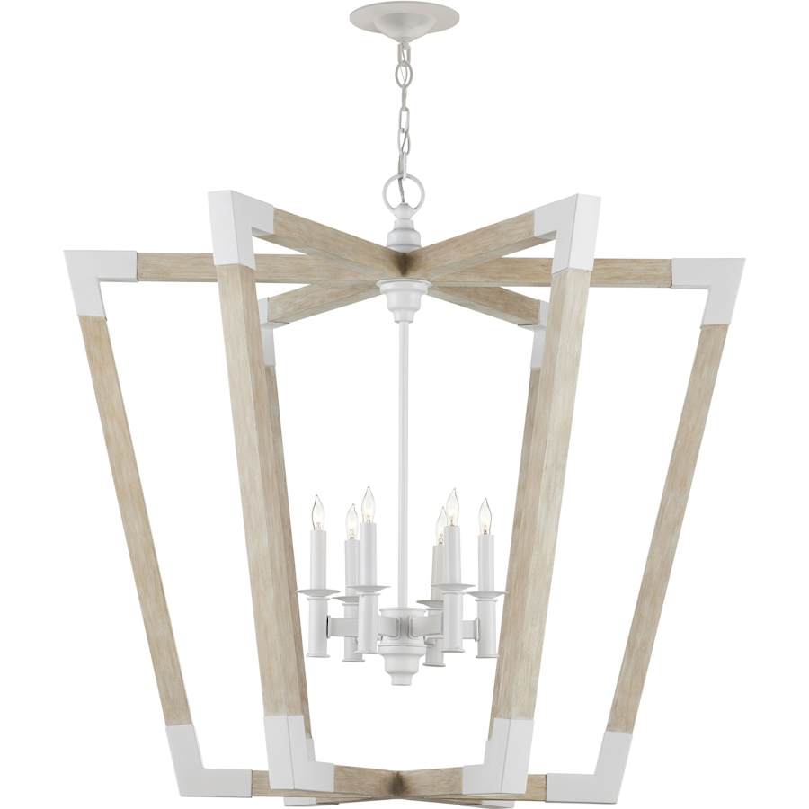Currey and Company Bastian 6 Light 38" Wide Candle Style Chandelier