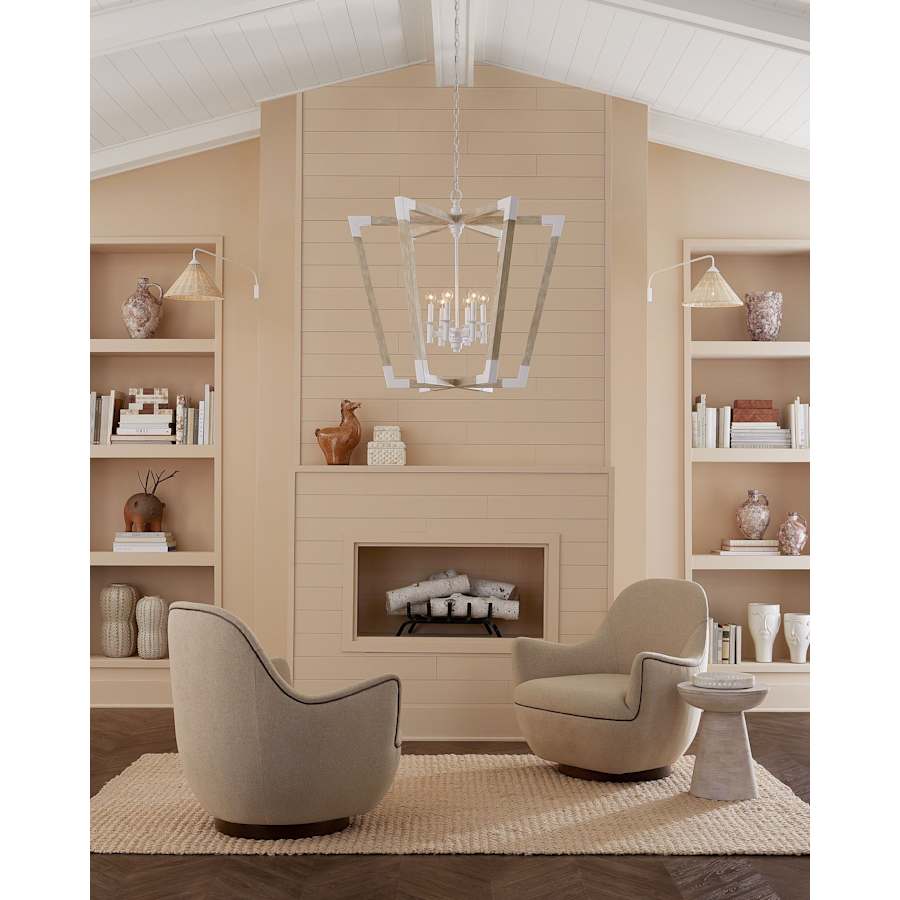 Currey and Company Bastian 6 Light 38" Wide Candle Style Chandelier