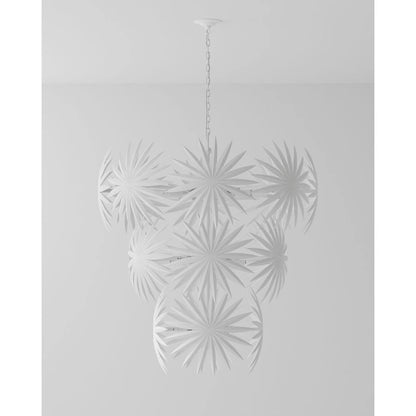 Currey and Company Bismarkia 13 Light 44" Wide Waterfall Chandelier