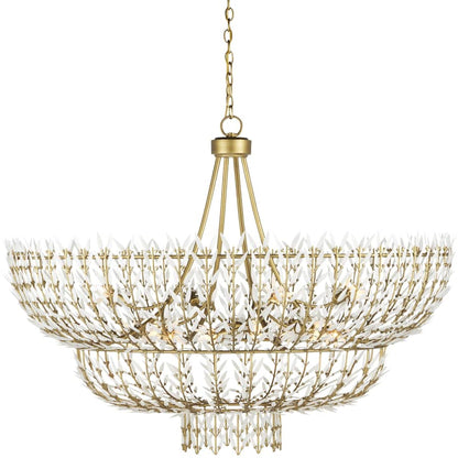 Currey and Company Magnum Opus 12 Light 56" Wide Waterfall Chandelier