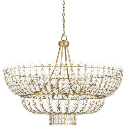 Currey and Company Magnum Opus 12 Light 56" Wide Waterfall Chandelier