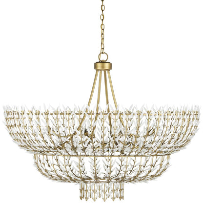 Currey and Company Magnum Opus 12 Light 56" Wide Waterfall Chandelier