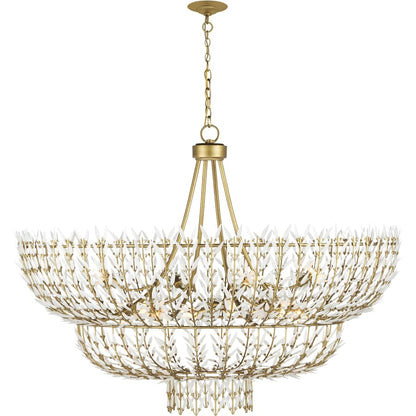 Currey and Company Magnum Opus 12 Light 56" Wide Waterfall Chandelier