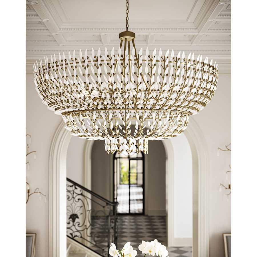 Currey and Company Magnum Opus 12 Light 56" Wide Waterfall Chandelier