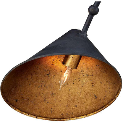 Currey and Company Serpa 5 Light 81" Wide Wrought Iron Chandelier