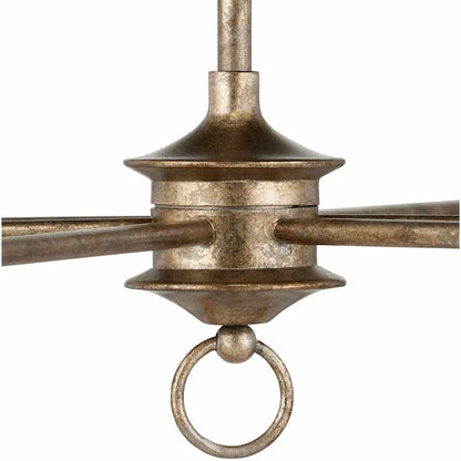Currey and Company Nottaway 9 Light 44" Wide Wrought Iron Candle Style Chandelier