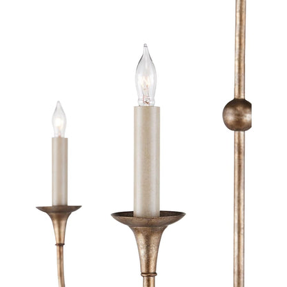 Currey and Company Nottaway 18 Light 60" Wide Wrought Iron Candle Style Chandelier