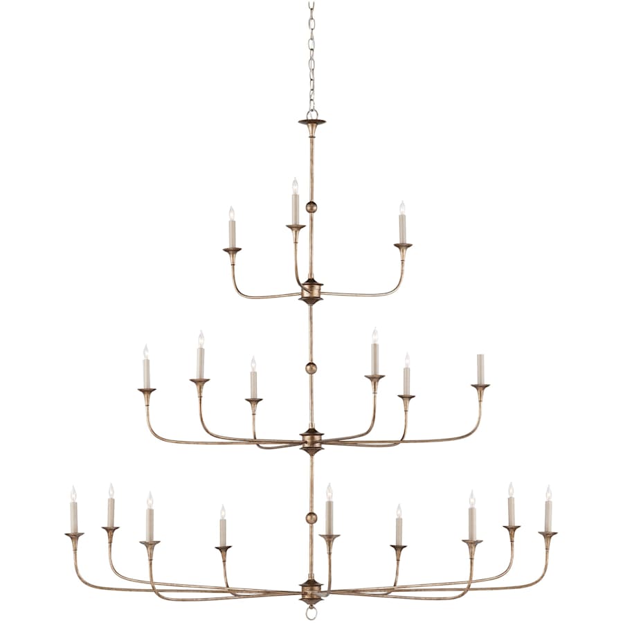 Currey and Company Nottaway 18 Light 60" Wide Wrought Iron Candle Style Chandelier