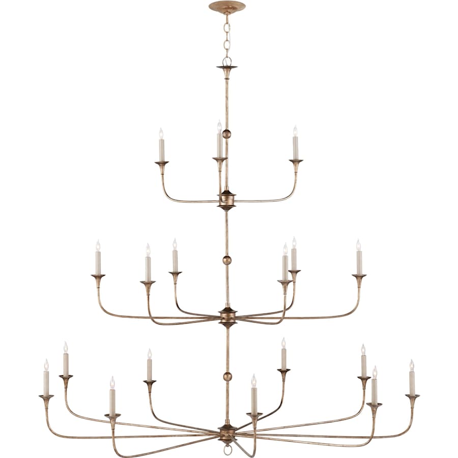 Currey and Company Nottaway 18 Light 60" Wide Wrought Iron Candle Style Chandelier