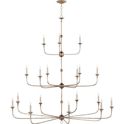 Currey and Company Nottaway 18 Light 60" Wide Wrought Iron Candle Style Chandelier