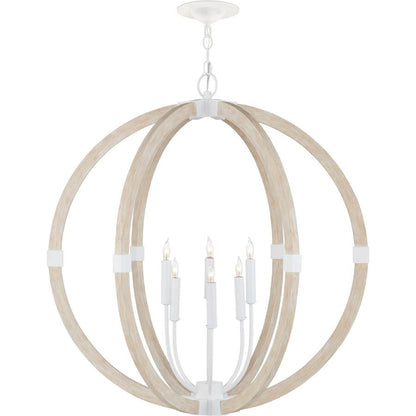 Currey and Company Bastian 6 Light 31" Wide Wrought Iron Candle Style Chandelier