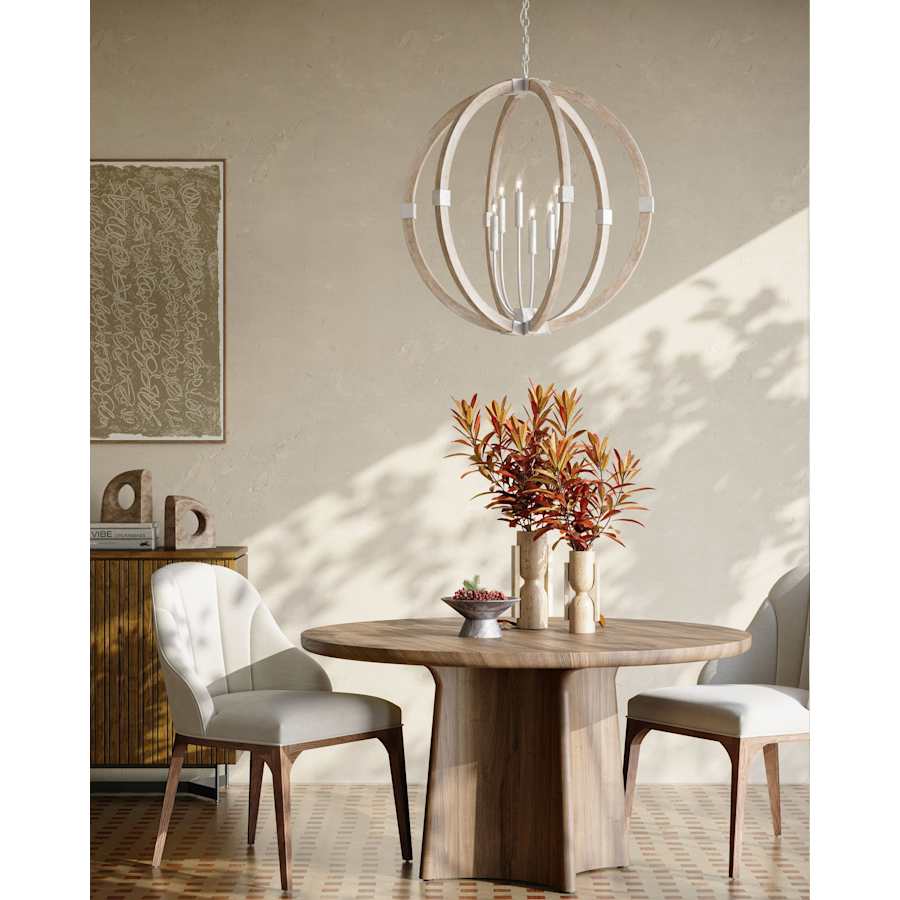 Currey and Company Bastian 6 Light 31" Wide Wrought Iron Candle Style Chandelier