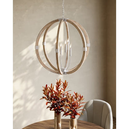 Currey and Company Bastian 6 Light 31" Wide Wrought Iron Candle Style Chandelier