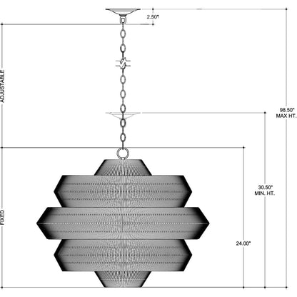 Currey and Company Antibes 9 Light 30" Wide Wrought Iron Abstract Chandelier with Woven Rattan Shade