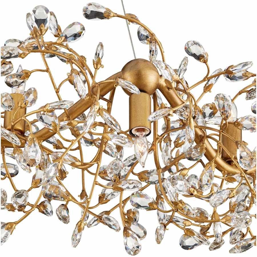 Currey and Company Crystal Bud 24 Light 58" Wide Crystal Ring Chandelier