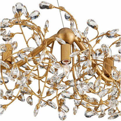 Currey and Company Crystal Bud 24 Light 58" Wide Crystal Ring Chandelier
