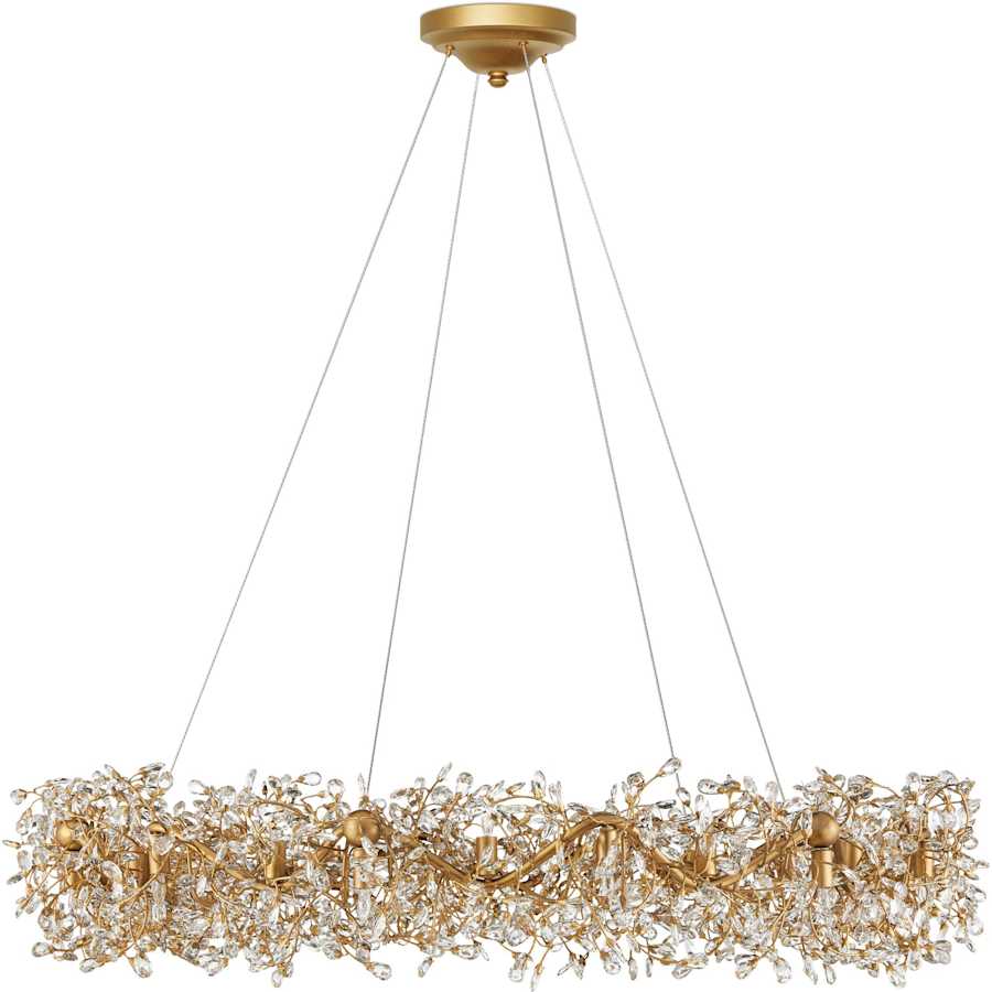Currey and Company Crystal Bud 24 Light 58" Wide Crystal Ring Chandelier