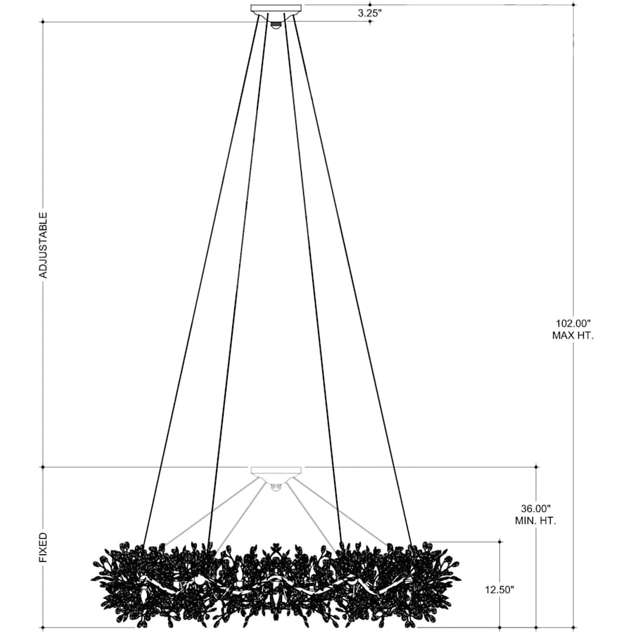 Currey and Company Crystal Bud 24 Light 58" Wide Crystal Ring Chandelier