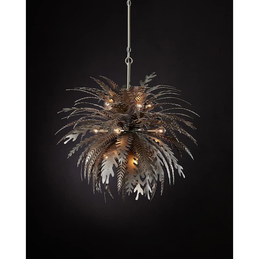 Currey and Company Abyssinia 12 Light 34" Wide Wrought Iron Sputnik Chandelier