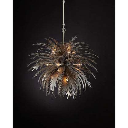 Currey and Company Abyssinia 12 Light 34" Wide Wrought Iron Sputnik Chandelier