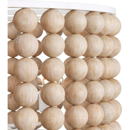 Currey and Company Holcroft 6 Light 32" Wide Beaded Drum Chandelier