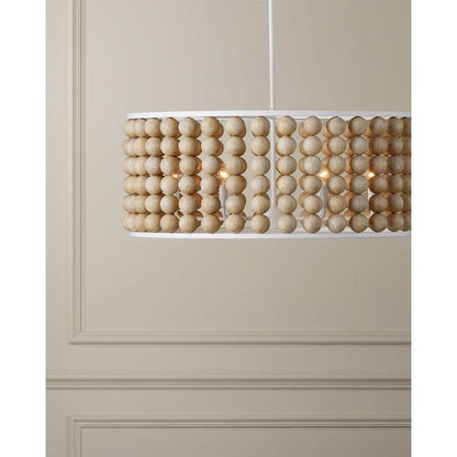Currey and Company Holcroft 6 Light 32" Wide Beaded Drum Chandelier